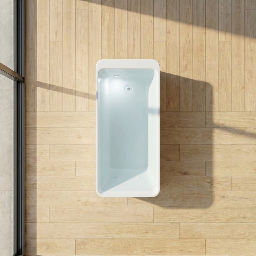 White Kryo acrylic plunge in a modern home wellness space