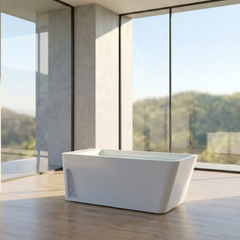 All-In Kryo integrated acrylic hot and cold plunge in a modern home wellness space